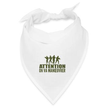 Siebte Kompanie, Militär, Militär Humor - Bandana Dreieckstuch - Weiß - Vorne