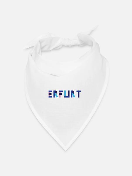 Erfurt Geometrie - Bandana Dreieckstuch - Weiß