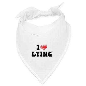 Ich liebe es zu lügen - Bandana Dreieckstuch - Weiß - Vorne