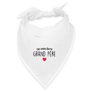 Ich werde Großvater - Zukünftiger Großvater - Bandana Dreieckstuch - Weiß - Vorne