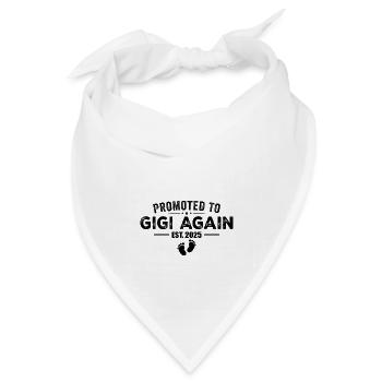 Befördert zu Gigi Again 2025 Schwangerschaftsankündigung - Bandana Dreieckstuch - Weiß - Vorne