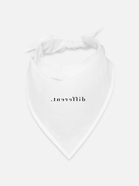 different Spiegelschrift - Bandana Dreieckstuch - Weiß