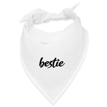 bestie Beste Bester Best Herzchen - Bandana Dreieckstuch - Weiß - Vorne