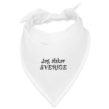 Ich liebe Schweden - Bandana Dreieckstuch - Weiß - Vorne