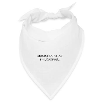 die philosophie ist die lehrerin schwarz - Bandana Dreieckstuch - Weiß - Vorne