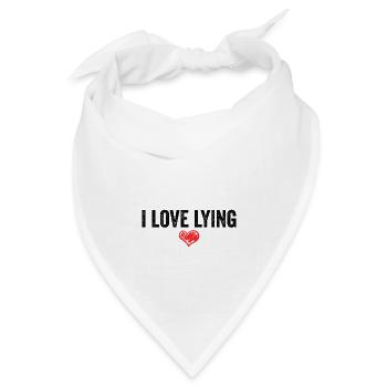 Ich liebe es zu lügen - Bandana Dreieckstuch - Weiß - Vorne