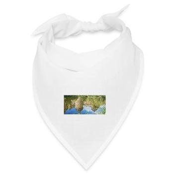 Das Schloss und sein Spiegelbild - Bandana Dreieckstuch - Weiß - Vorne