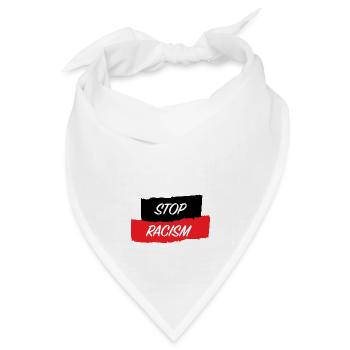 STOPPT RASSISMUS - Bandana Dreieckstuch - Weiß - Vorne