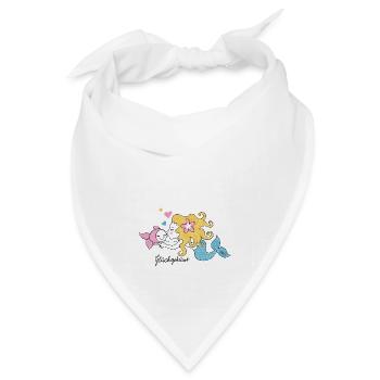 Glückgeküsst - Bandana Dreieckstuch - Weiß - Vorne