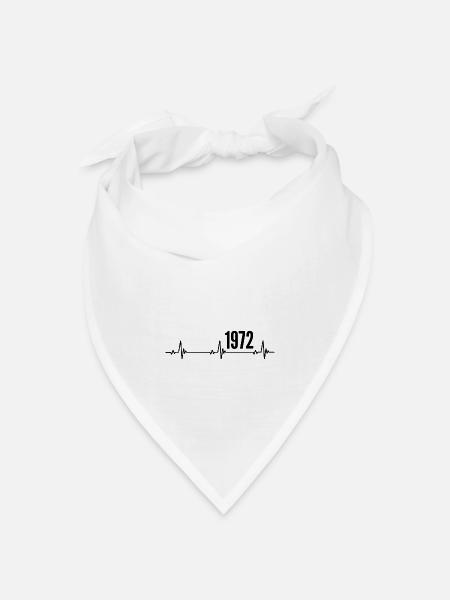 1972 Geschenk 1972 Retro 1972 Original 1972 Jahrgang - Bandana Dreieckstuch - Weiß