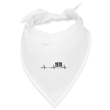 1970 Geschenk 1970 Retro 1970er Jahre Original 1970er Jahre Jahrgang - Bandana Dreieckstuch - Weiß - Vorne