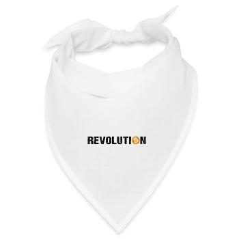 Revolution Bitcoin Kryptowährung Bitcoin - Bandana Dreieckstuch - Weiß - Vorne