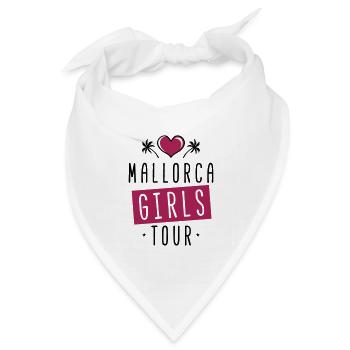 Mallorca herz girls tour - Bandana Dreieckstuch - Weiß - Vorne