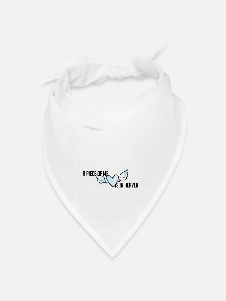 Trauer um den Sohn Sternenkind Abschied Herz Liebe - Bandana Dreieckstuch - Weiß