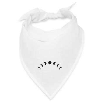 Lunar Phases - Minimalistic - Moon phases - Bandana Dreieckstuch - Weiß - Vorne