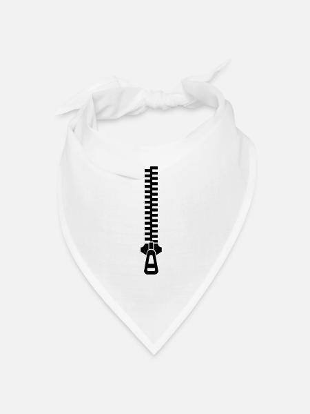 closed zipper - Bandana Dreieckstuch - Weiß