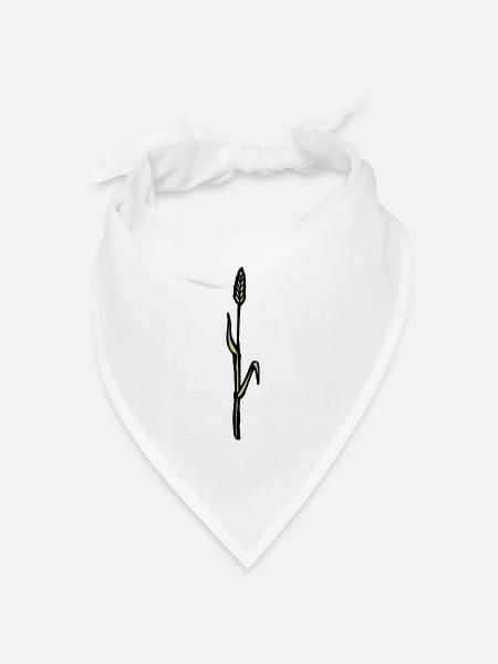 Weizen Korn Ackerbau lustige Geschenkidee Bäuerin - Bandana Dreieckstuch - Weiß