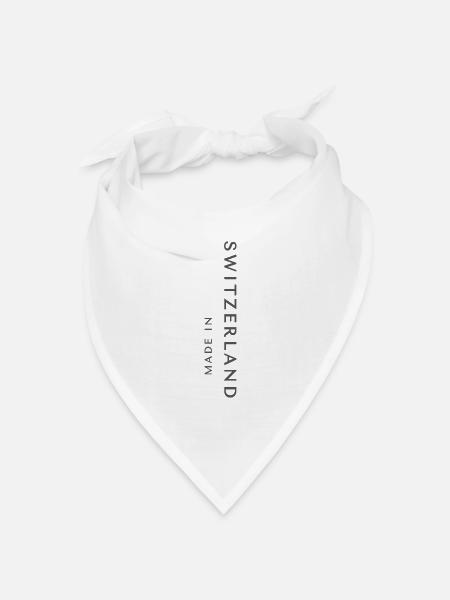 Made in Switzerland, Schweizer Stolz - Bandana Dreieckstuch - Weiß