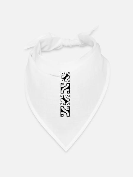TEMANAVA (Schwarz) - Bandana Dreieckstuch - Weiß