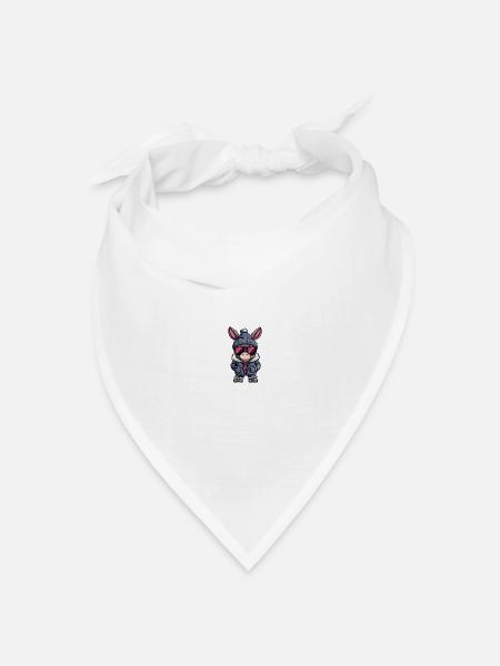 Esel Winter - Bandana Dreieckstuch - Weiß