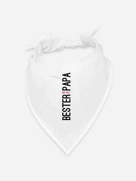 Bester Papa der Welt Geschenk - Bandana Dreieckstuch - Weiß