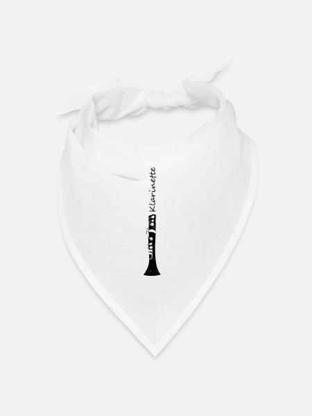Klarinette - Bandana Dreieckstuch - Weiß