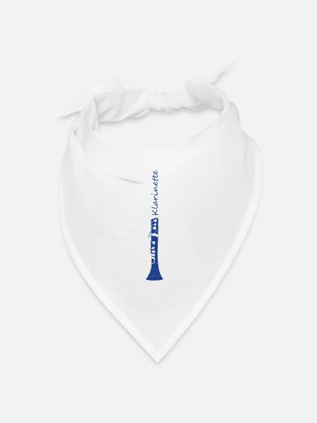 Klarinette - Bandana Dreieckstuch - Weiß