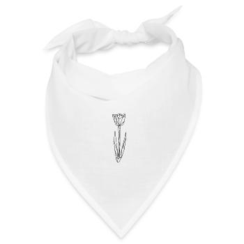 Tulip Polygon - Bandana Dreieckstuch - Weiß - Vorne
