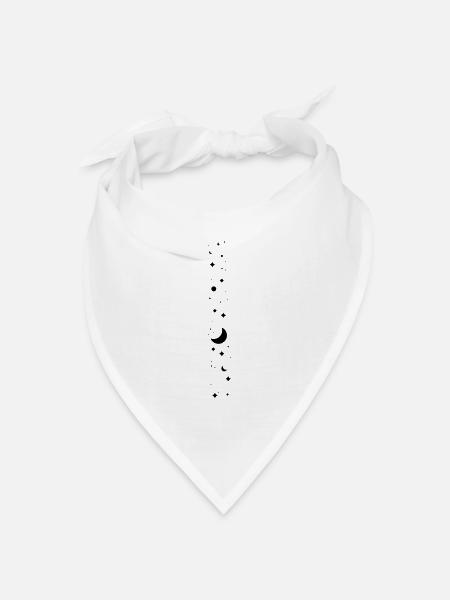 Sternenhimmel small - Bandana Dreieckstuch - Weiß