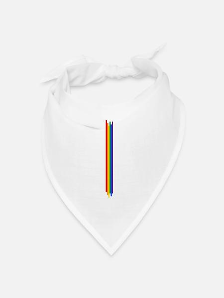 Pride Stripes - Bandana Dreieckstuch - Weiß