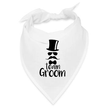 Team Groom Bachelor Party Junggesselnabschied - Bandana Dreieckstuch - Weiß - Vorne