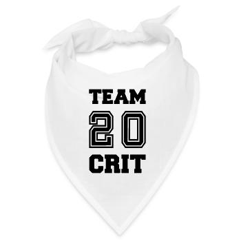 Team Crit - Bandana Dreieckstuch - Weiß - Vorne