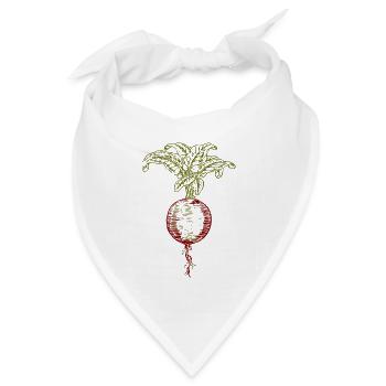 ruebe rueben beet turnip veggie gemuese vegetables - Bandana Dreieckstuch - Weiß - Vorne