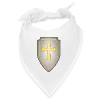 knight ritter sword schwert armor48 - Bandana Dreieckstuch - Weiß - Vorne