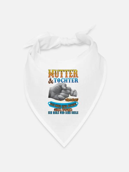 mutter und tochter - Bandana Dreieckstuch - Weiß