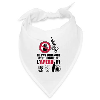 Zeit apero2 nicht stören - Bandana Dreieckstuch - Weiß - Vorne