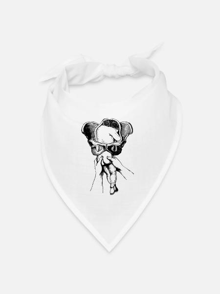 Geburt-baby-anatomie - Bandana Dreieckstuch - Weiß