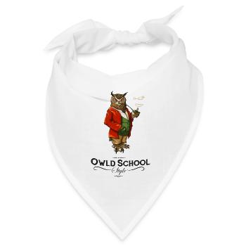 Owld School-Stil - Bandana Dreieckstuch - Weiß - Vorne
