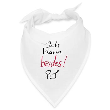 ich kann beides - Bandana Dreieckstuch - Weiß - Vorne