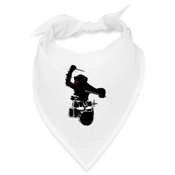 music monkey - Bandana Dreieckstuch - Weiß - Vorne