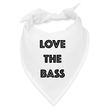 Love The Bass - Bandana Dreieckstuch - Weiß - Vorne