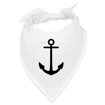 anker - Bandana Dreieckstuch - Weiß - Vorne