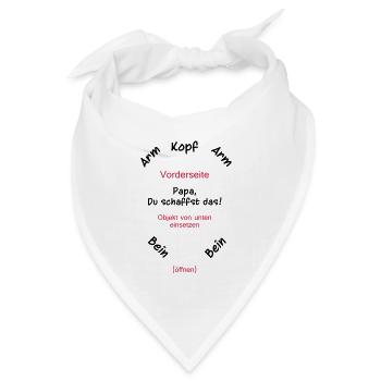 baby body strampler // Papa, Du schaffst das! - Bandana Dreieckstuch - Weiß - Vorne