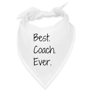 Coach / Coaching / Trainer / Sport - Bandana Dreieckstuch - Weiß - Vorne