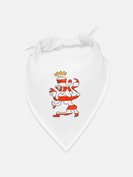 Hessen Löwe - Bandana Dreieckstuch - Weiß