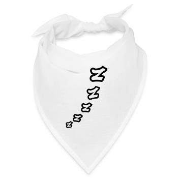 Zzz schlafen Comic - Bandana Dreieckstuch - Weiß - Vorne