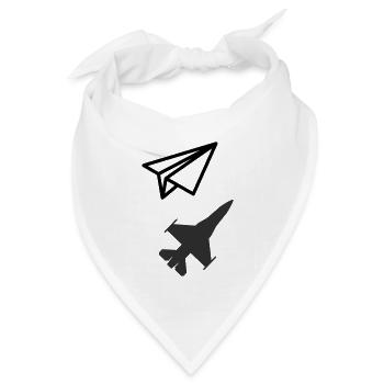 Papierflugzeug - Die Seele des Kindes zu halten - Bandana Dreieckstuch - Weiß - Vorne