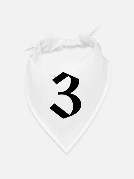 3 - Bandana Dreieckstuch - Weiß
