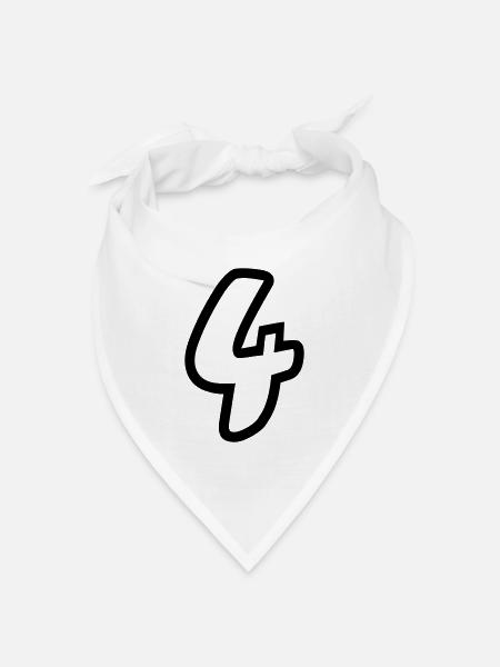 4 - Bandana Dreieckstuch - Weiß