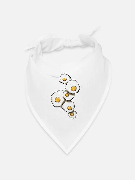 Spiegeleier - Bandana Dreieckstuch - Weiß